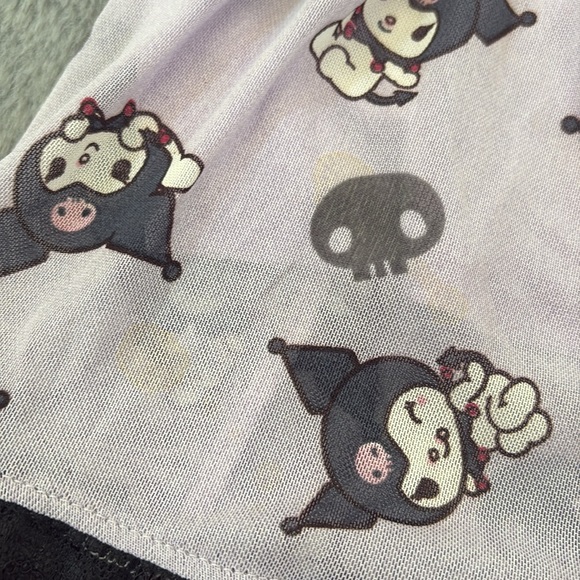Sanrio Kuromi Mesh Lace-Up Skirt Hot Topic - Picture 8 of 8